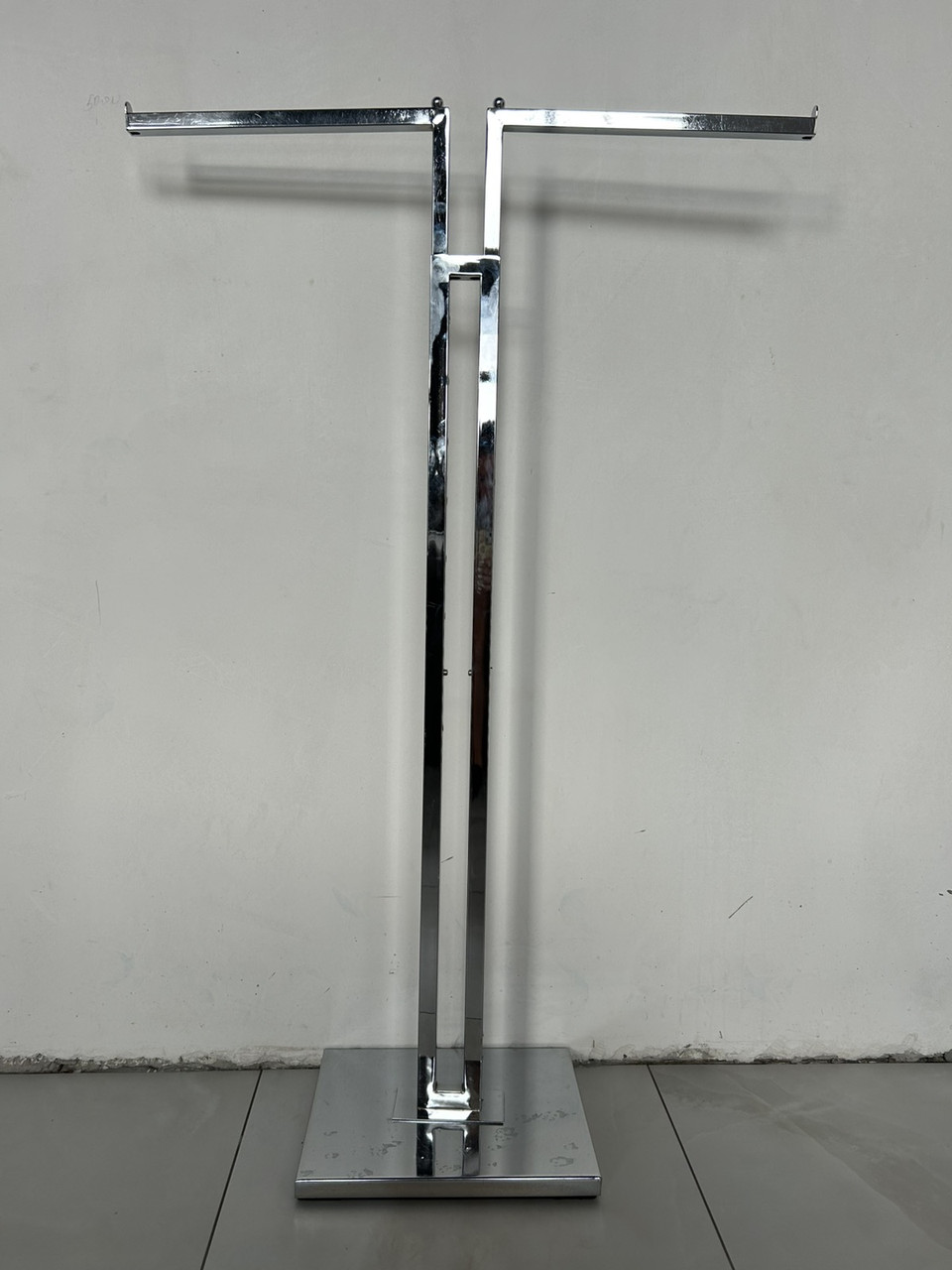 Стійка вішало підлогова хром для одягу Б/У на дві сторони, фото 1