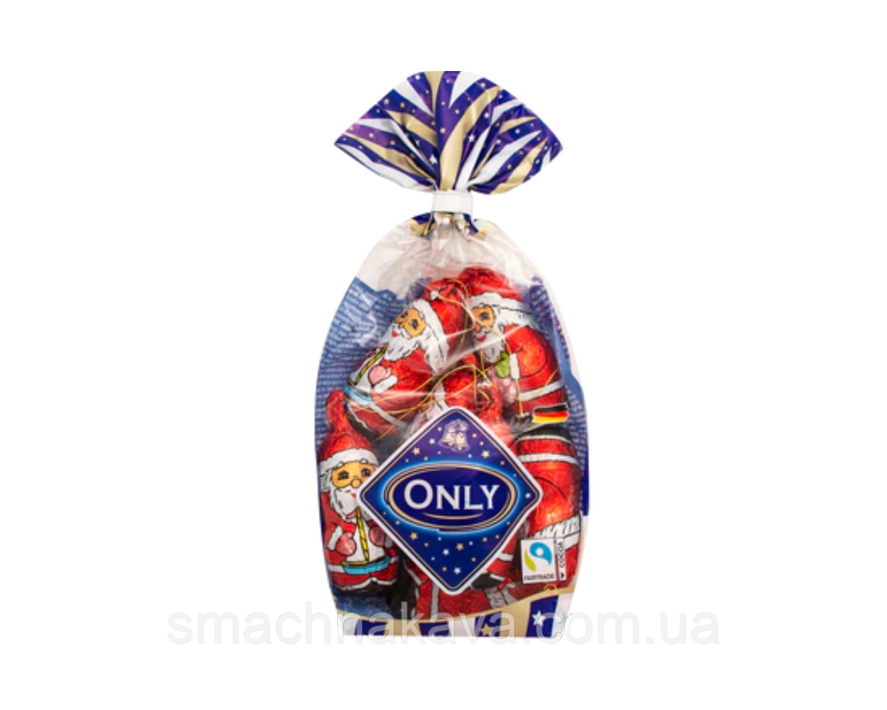Шоколад новорічний Only Санта Клаус пакет 100г