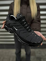 Чоловічі водонепроникні термо кросівки Nike Air Plus TN, чорні зимові термо кросівки до -10 градусів для чоловіків