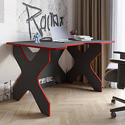 Сучасний комп'ютерний ігровий стіл геймерський сірий 120 см ергономічний для ПК комп'ютера ноутбука для дому з ЛДСП Донат