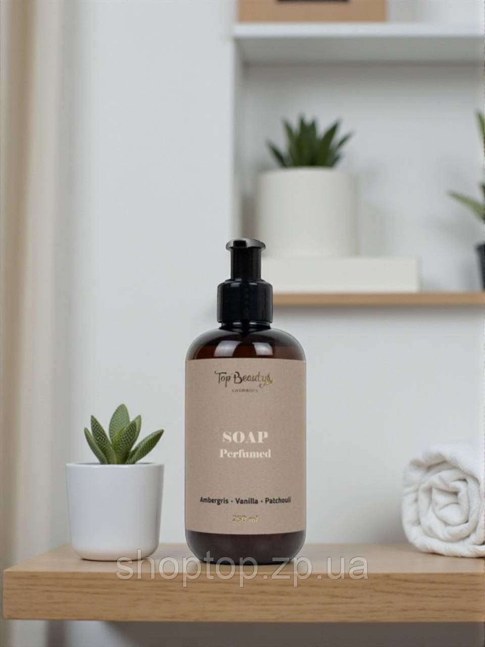 Парфумоване мило для рук та тіла Top Beauty амбра-ваніль-пачулі 250 мл, фото 1