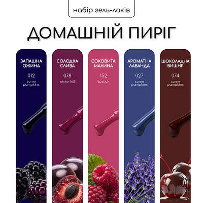 Набір гель-лаків Nice for you 4+1 Домашній пиріг