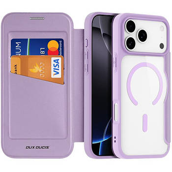 Чохол-книжка Dux Ducis Skin X Pro with MagSafe для Apple iPhone 17 Pro Max (6.9") Purple