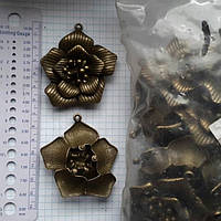 Метал. підвіска "Квітка" бронза, 20 шт. в уп.