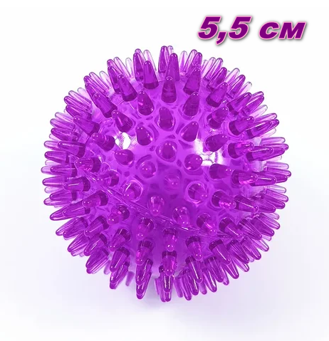 М`яч із шипами для собак з пискавкою, 5,5 см (фіолетовий), фото 1