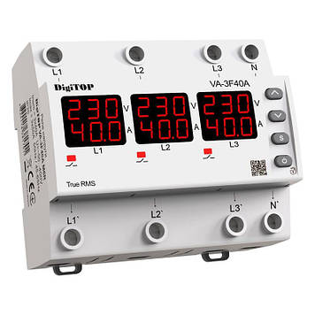 Трифазне реле напруги DigiTOP VA-3F40A M6R