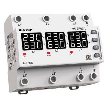 Трифазне реле напруги DigiTOP VA-3F63A M6W