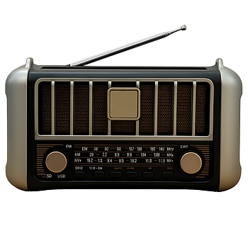 Радіоприймач із сонячною панеллю та Bluetooth, USB, SD, GOLON RX-2333BTS / Портативний радіоприймач акумуляторний