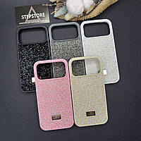 Чохол для iPhone 17 Pro Max з камінчиками стразами силіконовий протиударний блискучий жіночий