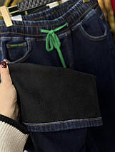 Теплі жіночі джинси на флісі, тканина "Джинс" 54, 56, 58, 60, 62, 64 розмір 54, фото 3