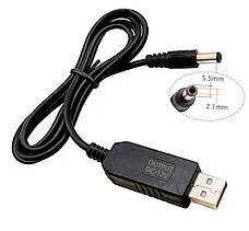 USB Кабель для роутера, камери з перетворювачем 5V на 12V, фото 5