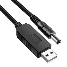 USB Кабель для роутера, камери з перетворювачем 5V на 12V, фото 2