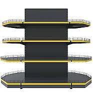 Торговий стелаж TSО-1 (1650х950) острівний, фото 3
