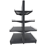 Торговий стелаж TSD-1 (1650х950) двосторонній, фото 3