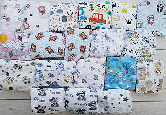 Дитяча простирадло в ліжечко на гумці (байка)