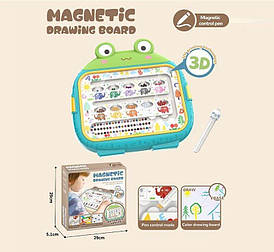 Магнітна гра 666-7 A (60) “Жабка”, магнітний стилус, сортер, кульки, в коробці