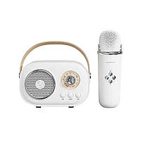 Колонка портативна з мікрофоном C-20 BT/TF/USB/FM 5 Вт Білий C20W