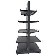 Торговий стелаж TSD-7 (2200х950) двосторонній, фото 3