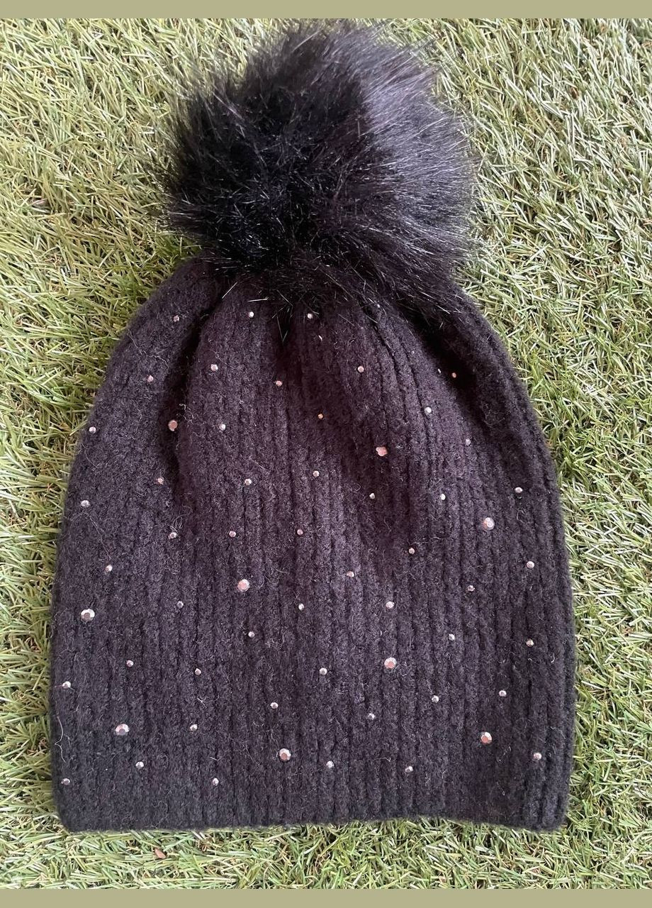 Жіноча шапка з кісточками каменями та бабоном C&A, фото 1