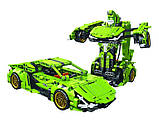 Конструктор Ламборґіні 2в1 TurboBot Зелений бот, дитячий конструктор робот-трансформер, 721 деталь, фото 4