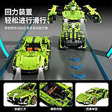 Конструктор Ламборґіні 2в1 TurboBot Зелений бот, дитячий конструктор робот-трансформер, 721 деталь, фото 2