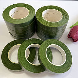 Флористична тейп-стрічка 1.2см х 27м травʼянисто-зелена