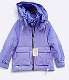 Зимова бузкова жіноча куртка-, фото 4