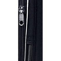 Дорожня валіза на колесах Bonro Style M невелика тканинна чорно-фіолетова з кодовим замком і висувною ручкою, фото 5