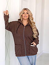 Жіночий кардиган на флісі великого розміру Розміри: 50-52, 54-56, 58-60, фото 4