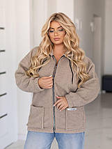 Жіночий кардиган на флісі великого розміру Розміри: 50-52, 54-56, 58-60, фото 4