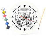 Дитячий набір для творчості годинник розмальовка Золота рибка 30 см (Г0050), фото 4