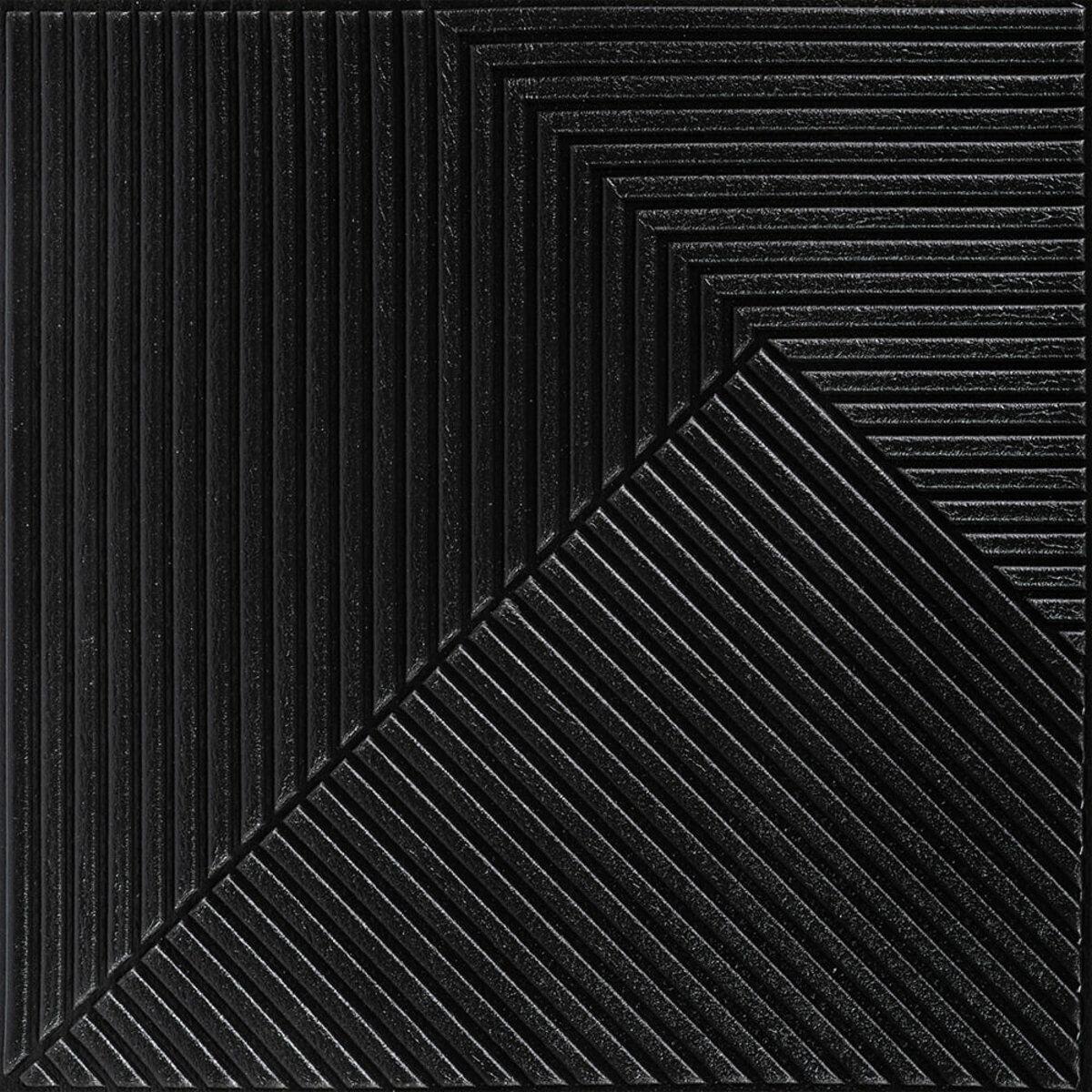 Самоклеюча декоративна 3D панель 500х500х5мм Бамбук Чорний SW-00002881, фото 1