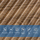 Самоклеюча декоративна 3D панель 500х500х5мм Бамбук темний Дуб SW-00002886, фото 4