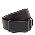 Пасок шкіряний для чоловіка 125×3.5 / ремінь на штани, коричневий