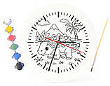 Дитячий набір для творчості годинник розмальовка Динозавр 30 см (Г0051), фото 4