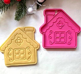 Вирубка з відтиском для пряника Будиночок 10 см