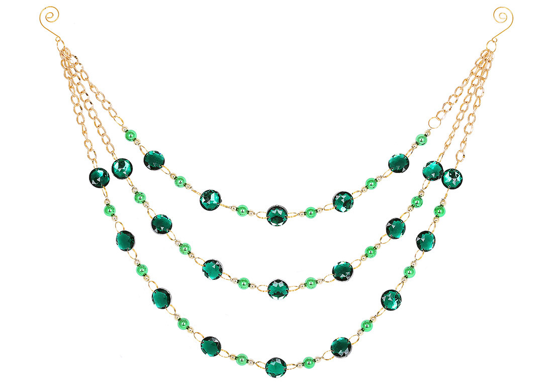 Гірлянда з бус і гранованих акрилових кристалів 71 см, фото 1