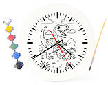 Дитячий набір для творчості годинник розмальовка Динозавр Тиранозавр Рекс 30 см (Г0055), фото 4