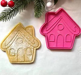 Вирубка з відтиском для пряника Будиночок 10x10 см