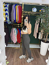 Комфортні жіночі лосини на флісі, тканина "Трикотаж" 50, 52, 54, 56, 58, 60 розмір 50, фото 3