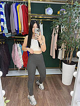 Комфортні жіночі лосини на флісі, тканина "Трикотаж" 50, 52, 54, 56, 58, 60 розмір 50, фото 2