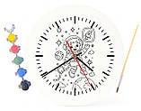 Дитячий набір для творчості годинник розмальовка У відкритому космосі 30 см (Г0056), фото 4