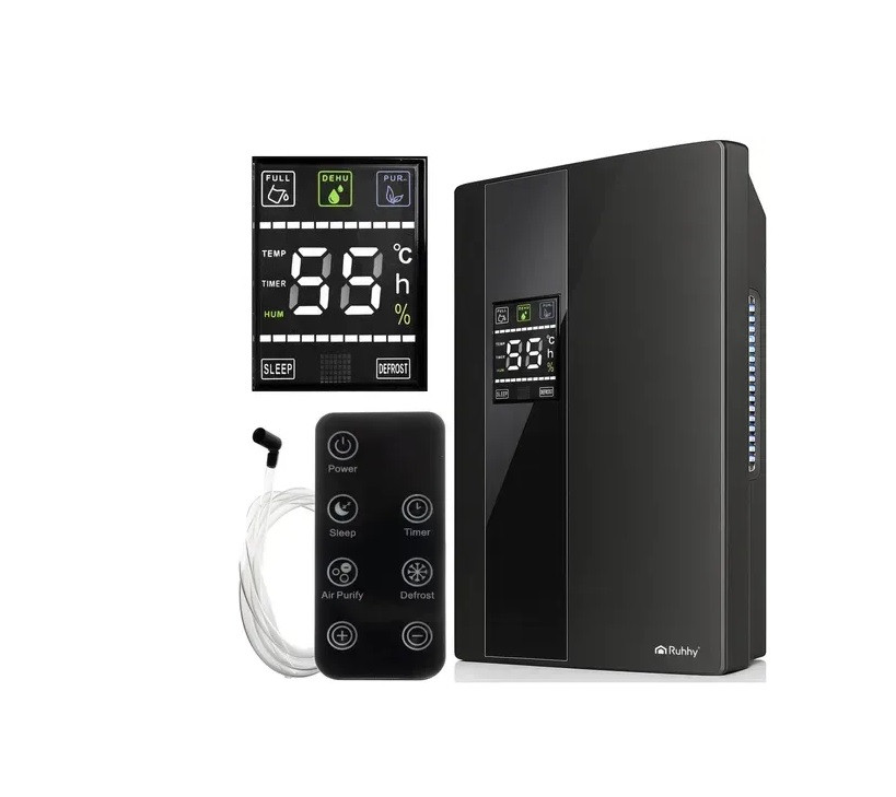 Осушувач повітря для квартири дому будинку Ruhhy, Електричний осушувач повітря побутовий 90Вт, Портативні осушувачі повітря 1800мл, фото 1
