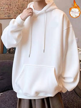 Тепле худі чоловіче для хлопчика підлітка Біле