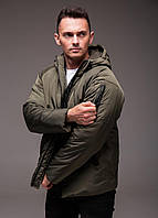 Мужская утепленная куртка с капюшоном, Стильная мужская повседневная куртка средней длины, Теплая универсальная куртка для мужчин