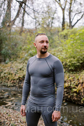 Термобілизна чоловіча Tramp Active комплект (футболка+штани) UTRUM-021-grey, S/M, фото 1