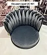 Крісло MILA   на чорних металевих ногах, м'яка оббивка велюр  сірий UC- 901, фото 6