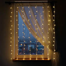 Гірлянда Штора 144LED 3х2м, 8 режимів, жовтий