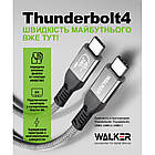 Кабель USB WALKER C995 240W Thunderbolt4 Type-C to Type-C Black, фото 6