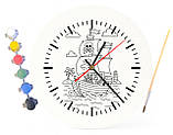 Дитячий набір для творчості годинник розмальовка Піратський корабель 30 см (Г0062), фото 4